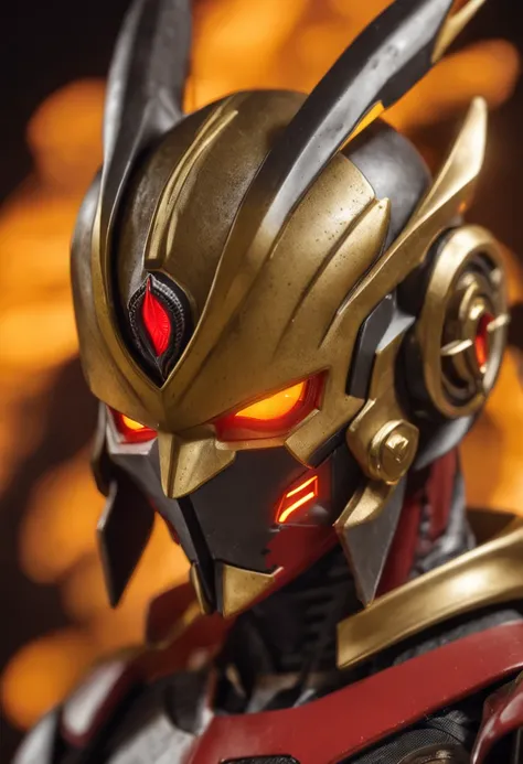 masterpiece,best quality, illustration, Pikachu wearing Kamen Rider Kuuga suit,beautiful detailed glow,(flames of war:1.2),detailed lighting,(beautiful detailed eyes:1.1),expressionless,