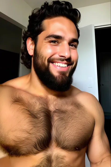 Homem gordinho de corpo inteiro com barba gordinho barbudo e sorriso ,relaxing and smiling at camera, rico, milhonario,  luxo, ostentation, carros de luxo, dinheiro,  casavluxuosa,foto de corpo inteiro, Condutor de Ene, happily smiling at the camera, Riyah...