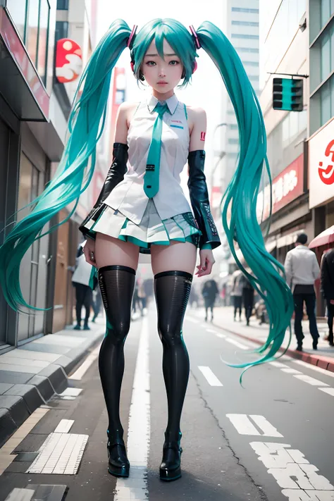 all naked on Tokyo street Hatsune Miku