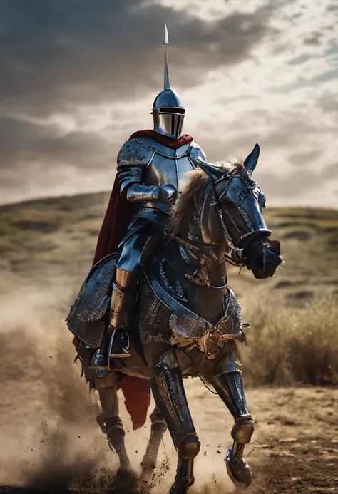 (Solemn royal knight),armor，ride horse，The neatness of the formation is neatly arranged,borgar，The foreground is a tiny flower，Blurred front shadow，depth of fields，tmasterpiece，Light and shadow effects，Movie special effects