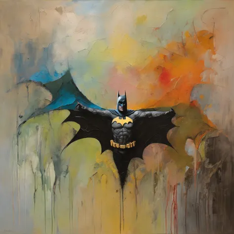 Batman in hieronymus bosch style