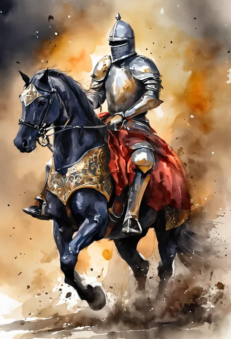 (Solemn royal knight),armor，ride horse，The neatness of the formation is neatly arranged,borgar，The foreground is a tiny flower，Blurred front shadow，depth of fields，tmasterpiece，Light and shadow effects，Movie special effects