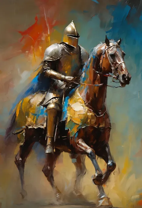 (Solemn royal knight),Armor，ride horse，The formation is neat,borgar，The foreground is a small flower，The front shadow is blurred，depth of fields，tmasterpiece，Light and shadow effects，Movie special effects