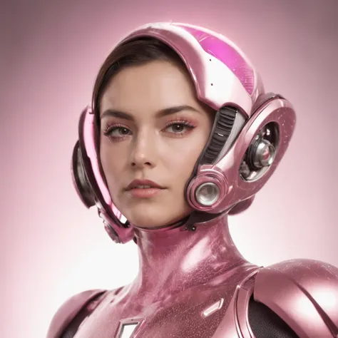 Portrait of a futuristic pink Power Ranger from space, fashion, editorial, fotografia editorial, capa de revista, 4k, boneca, intricate details, black studio background ::n_ low quality, full body, signature, mark, watermark, text, deformed, deformed eyes,...