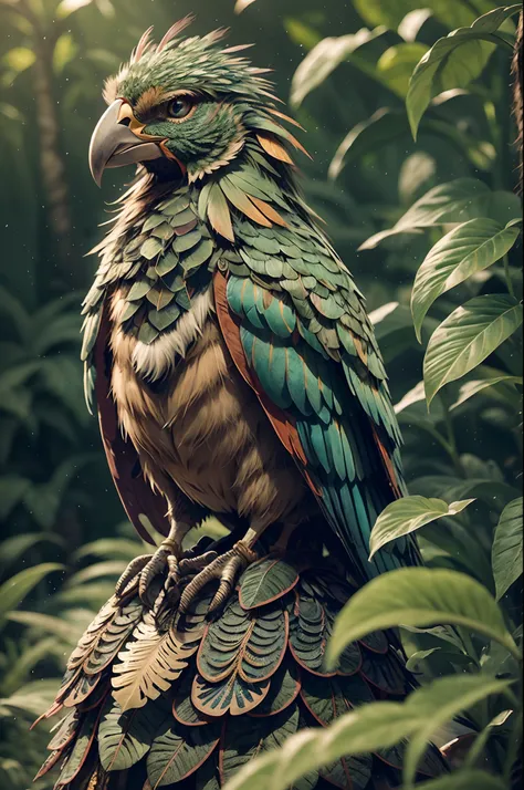 Generate an ultra-realistic image of the Barbenheimer standing against a backdrop of lush, vibrant foliage, capturing every intricate detail of its iridescent plumage and keen, intelligent eyes , hyper realistic, octane render, --auto --s2