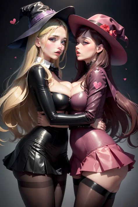 3 girls kissing，ntr，cheating，The third girl just watched crying and couldnt do anything，Witches，Witch hat，Student uniform，Formal attire，3 students，JK，JK school uniform，Witch costume，Witch coat，Wrap the shirt，Conservative shirts，The packaging is tight，The p...