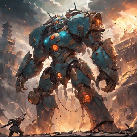 Titan, Destroyer of armies. From it radiates a sense of fear, hopeless for anyone to look at, below them were 7 Juggernauts smeared with mucus on each of their muscular muscle masses, They used the body of a royal soldier as a weapon, Some of them limped w...