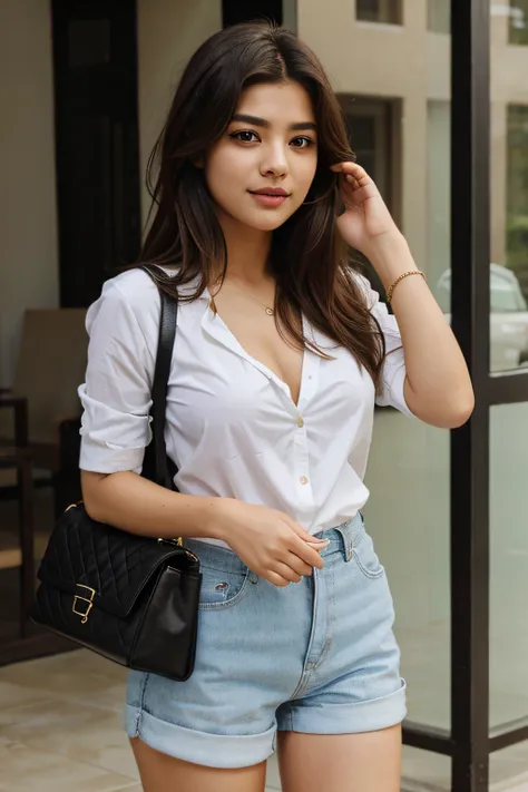 the face is a mix between Bae Suzy and Kajol BREAK ((medium_breast)), BREAK ((medium_hair)) BREAK showcasing her thigh BREAK short pants BREAK opened mouththe face is a mix between Bae Suzy and Kajol BREAK ((medium_breast)), BREAK ((medium_hair)) BREAK sho...