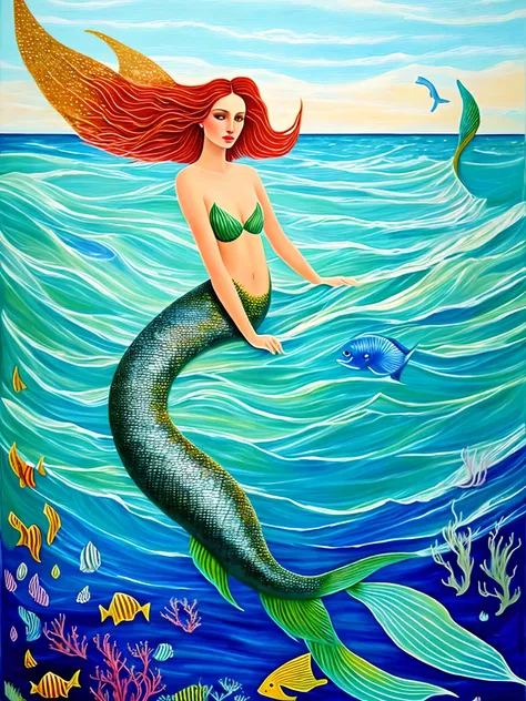 Esoteric Mermaid painting art