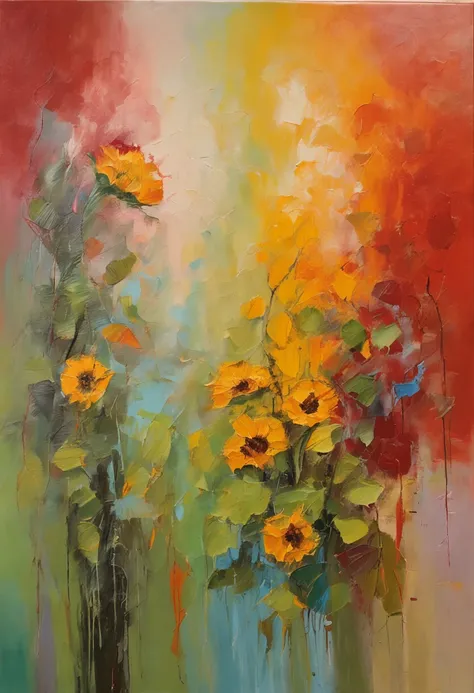 sunflower, oil painting