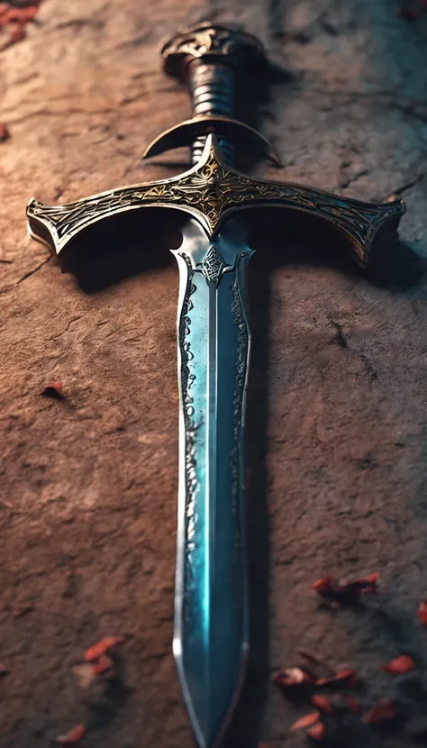 Detailed sword, Lying on the ground