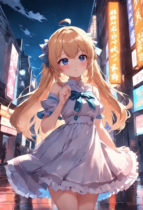 cute anime waifu in a nice dress