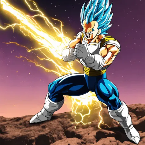 El esqueleto de vegeta en super saijajin, Showing Strength, furioso