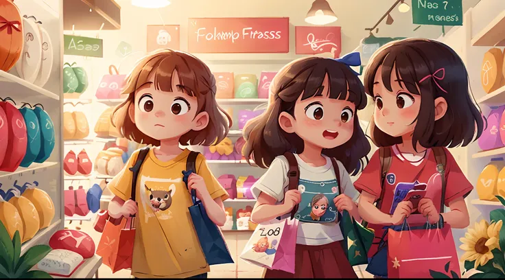 Two girls shopping together