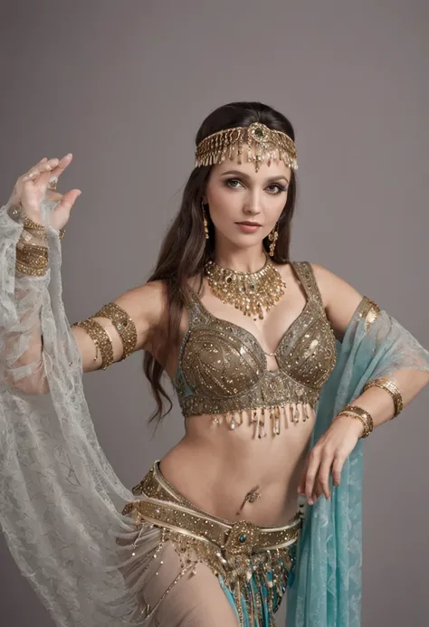 Belly dancers in costumes made in Ukraine