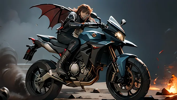 the motorcycle，sci-fy，strength，locomotive，violence，fanciful，mechs，Mix and match，manticore