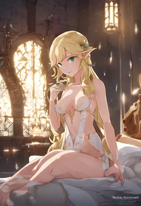 Naked Zelda((Masterpiece)),(illustration),(((Best quality)), Irridescent color, high-resolution illustrations, Amazing,A high resolution, intricately details, Extremely detailed Cg Unity 8K wallpaper ((Zelda)), Small breast,  Naked,（delicate adorable face）...