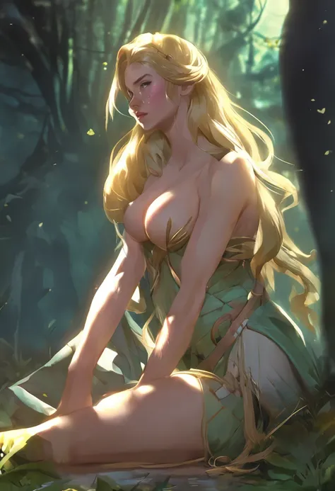 Naked Zelda((Masterpiece)),(illustration),(((Best quality)), Irridescent color, high-resolution illustrations, Amazing,A high resolution, intricately details, Extremely detailed Cg Unity 8K wallpaper ((Zelda)), Small breast,  Naked,（delicate adorable face）...