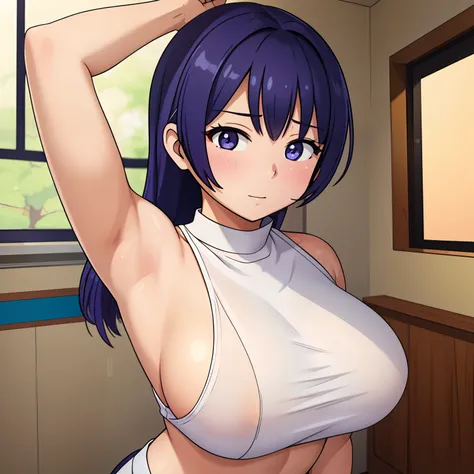 Armpit sweat、femele、Muchimuchi、flank、large full breasts