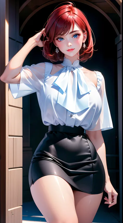 ultra detailed, ultra quality, ultra resolution. 1girl, beautiful, wonderful, {social white blouse and social black skirt}:1.2