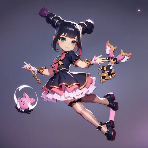 lylia /(mobile legend/)，masterpiece 8k，vred，small loli，extreme hight detail, cute face, cute pose, full body, piyama