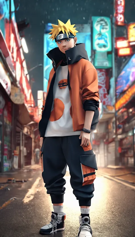 Naruto in street wear style