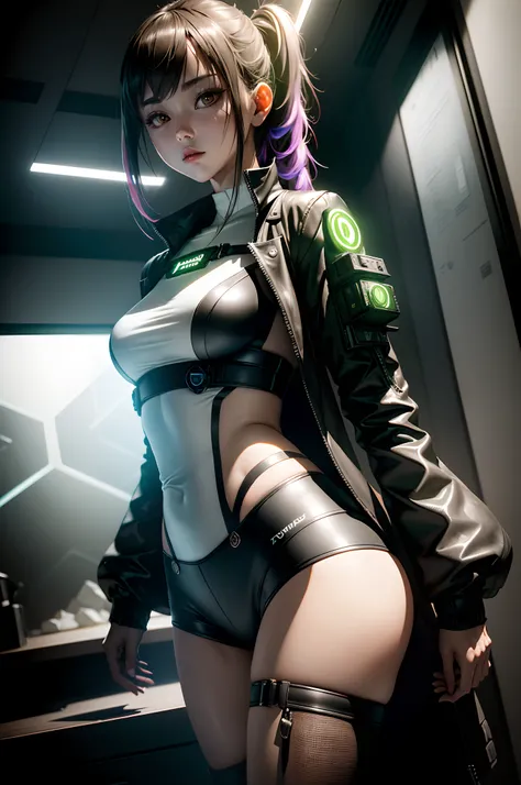 ((best qualtiy)), ((tmasterpiece)), (the detail:1.4), 。.3D, A beautiful cyberpunk female image,hdr（HighDynamicRange）,Ray traching,NVIDIA RTX,Hyper-Resolution,Unreal 5,Subsurface scattering、PBR Texture、post-proces、Anisotropy Filtering、depth of fields、maximu...