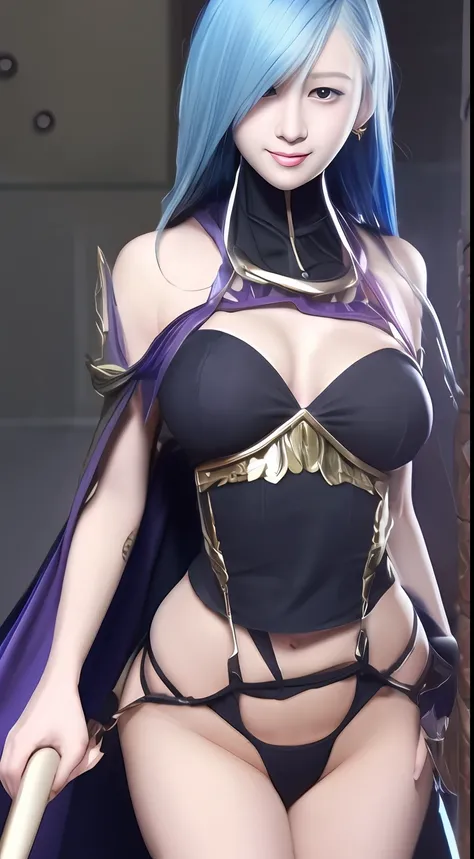 (master piece) brynhildr lancer fgo,teenager,happy,affectionately gaze, pretty face,tall,very skinny,slender,light blue hair, detailed hair