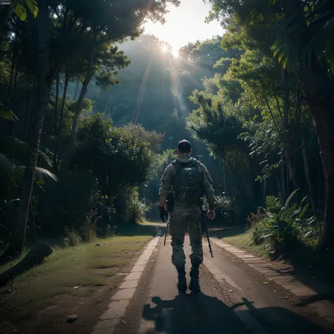 Partiendo de su base los comandos ya se van,     leaving behind children and home leave, without knowing if they will return or somewhere they will fall for the homeland defend they leave,  armados con fusiles de asalto, visten uniforme de comando, camufla...