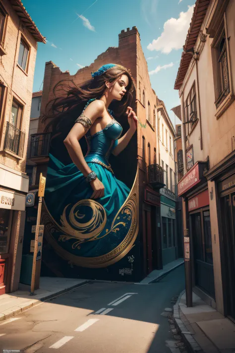 (masterpiece, best quality, official artwork), breathtaking 3d street art, deep, vibrantly fresh, lushly crisp, highly detailed colorful textures, vivid colors, beauty, mystique,