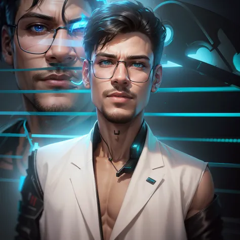 same as face change background cyberpunk handsome boy 8k ultra realistic