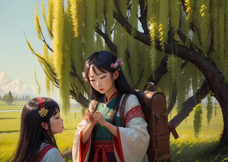 Lu Zhishen plucked the willows