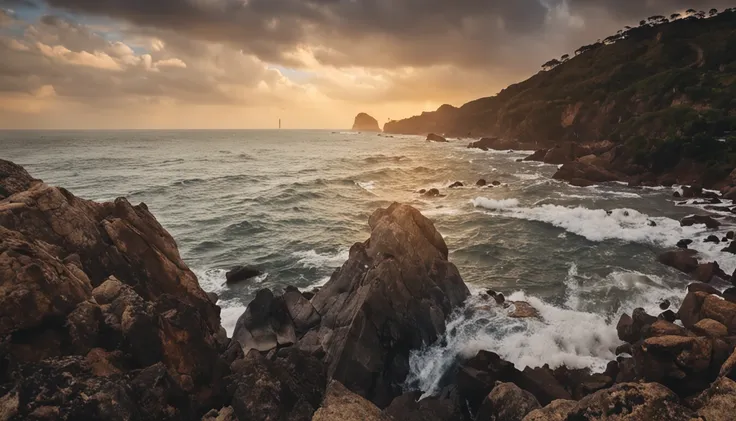 A day with busy skies, Costa Branca, waterfall, e pequeno wafe de mar