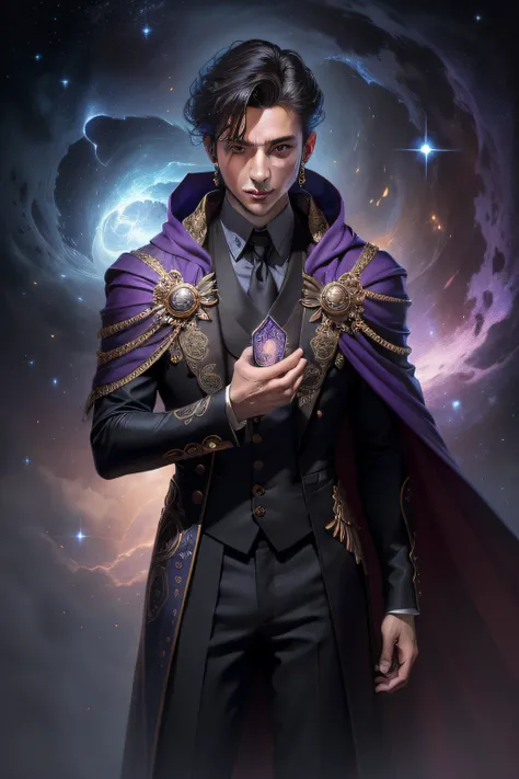 ((top-notch quality)), ((masterwork)), ((true-to-life)), The Magician, an enigmatic figure, stands poised at the crossroads of possibility and wonder. Painted in intricate detail, the card captures every nuance of his charismatic presence. His cloak, a sym...