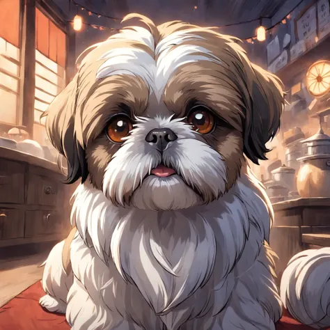 shih tzu doente no veterinario