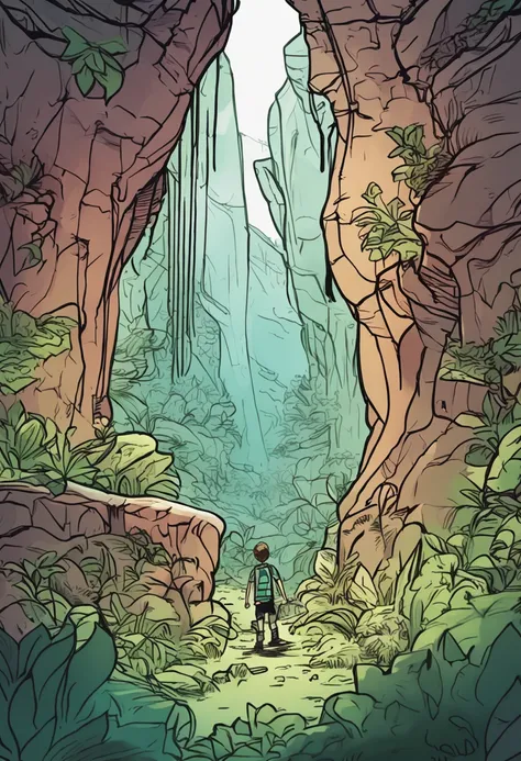 enquanto explorava a floresta, um menino de dez anos chamado Lucas se depara com uma caverna misteriosa. The entrance to the cave is surrounded by dense vegetation, And he notices a bright light green cloak hanging from a nearby branch. Curioso, Lucas deci...