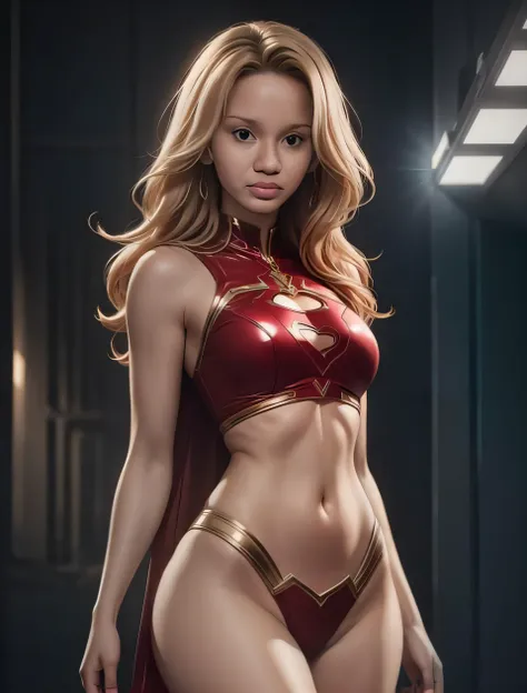 uma mulher em um traje vermelho e dourado posando para uma foto, bodybuilder superhero bikini, Modelo IG | Artgerm, superhero body, Ross Tran 8 K, Wojtek FUS, super-hero girl, como visto no Artgerm, Obra-prima da CGSOCIETY, Artgerm JSC, Artgerm extremament...