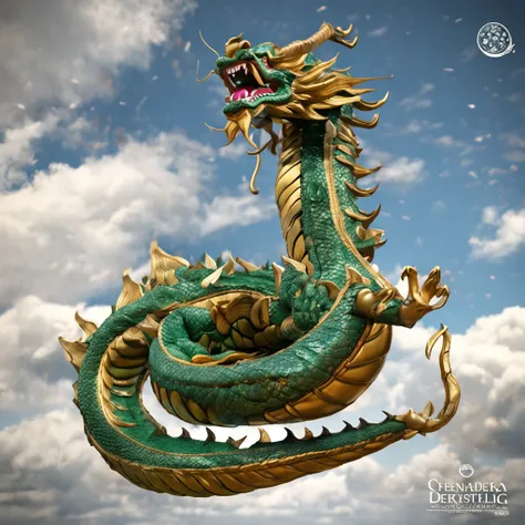 "Im interested to see a hyper-realistic interpretation of Shenlong, the magical dragon of the Dragon Balls from Dragon Ball. Capture cada floco, The sparkle in the eyes and the imposing feeling it emanates are crucial. Coloque Shenlong em um ambiente celes...