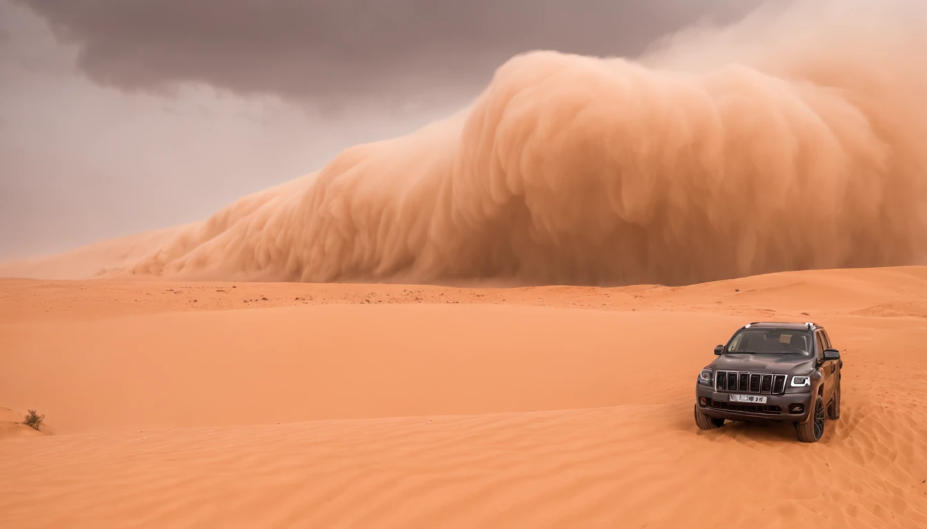 Big and scary sandstorm threatens a city