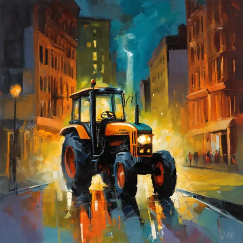 Youre in the city at night, where everything around is shrouded in mystery and mystery. You have to go on a journey on a powerful, modern tractor, who is able to cope with any difficulties of the road. Your transport has a long, heavy-duty covered trailer,...