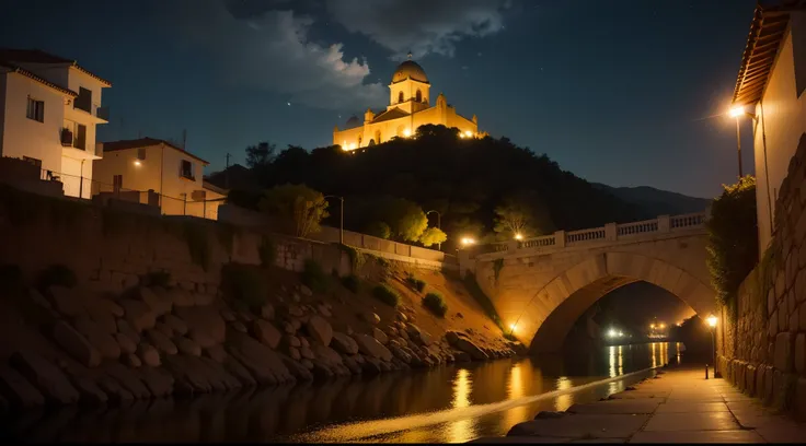 Noite iluminada por jesus cristo