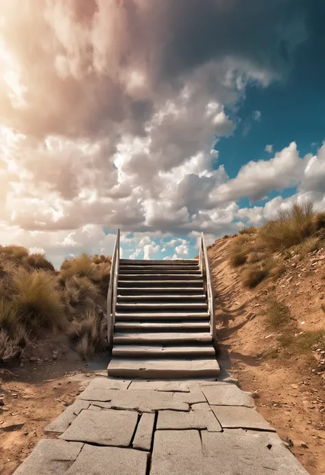 a white staircase leading to a bright sky with clouds, stairway to heaven, Leading to the sky, she is arriving heaven, heaven in the top, heaven background, heaven!!!!!!!!, she is approaching heaven, heavens gate, stairs from hell to heaven, in sky, descen...