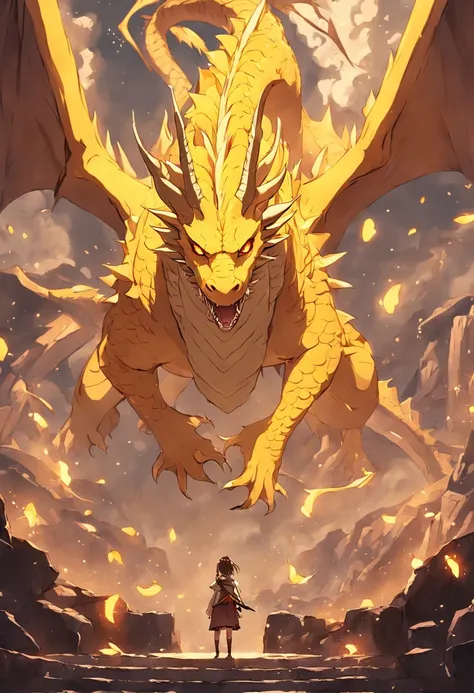 Dragon yellow, RPG, fantasy