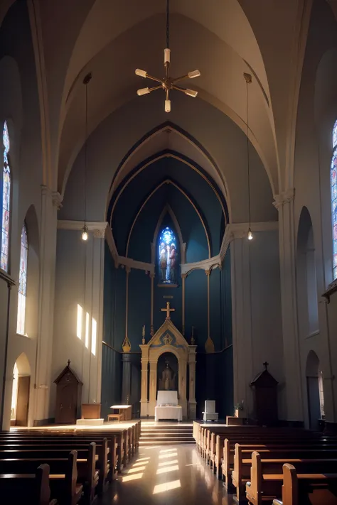 a serene image of a church or religious icon