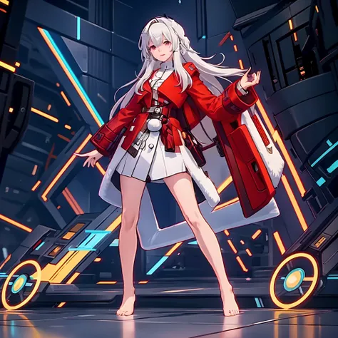 Anime characters in suitcases and suitcases in futuristic environment, A scene from the《azur lane》videogame, azur lane style, ufotable art style, 《azur lane》role, Kantai collection style, Ayaka Genshin impact, Kushatt Krenz Key Art Women, Best anime 4k kon...