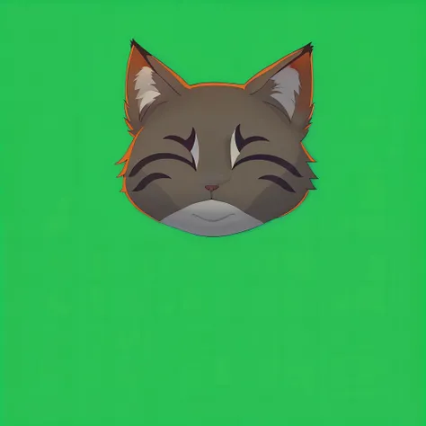 Theres a cat with a sad look on his face, sem linha, cat head, Gato Anime, design de adesivo do telegrama, quanto ele faz, sem texto, Retrato de personagem peludo, the cat is smiling, Telegrama Sticker, emote twitch, Ashfur de gatos guerreiros, Gato. Pintu...