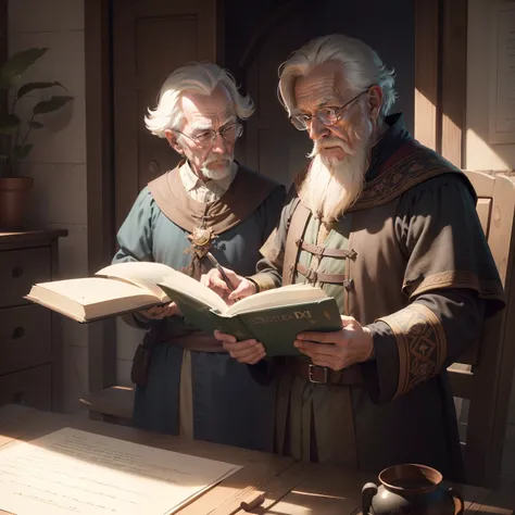 X XT60FP Create Prompts Copy Prompts Masterpiece, best quality, (very detailed CG unity 8k wallpaper) (best quality), (best illustration), (best shadows) A wise old man with a book, teaching children, a small town medieval, delicate leaves of multicolored ...