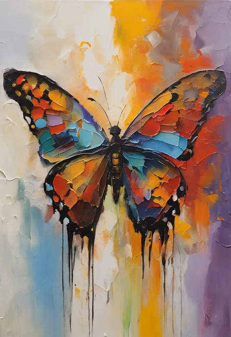 Portreit of a butterfly Black and white beautiful and realistic, rimlight, geometric pattern, 24k hyper realistic colored background