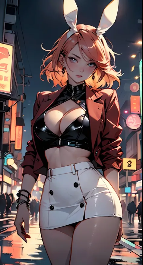 cute bunny girl,(((1girl))),((anime bunny girl with extremely cute and beautiful orange hair walking seductively down the street)),(((bunny girl,anthro furry cute,bunny-girl))),(((bunny ears,bunny ears on head,big bunny ears))),


(large breasts:1.4),saggy...