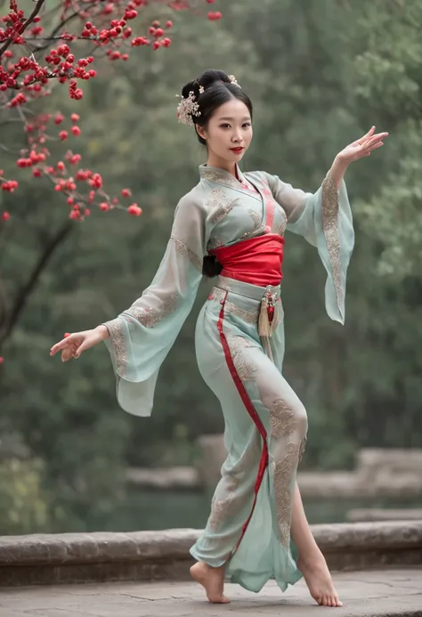 （wide angles，Ultra HD details，Masterpiece, hyper HD, Super detail, High details, Best quality, A high resolution, A high resolution, Award-Awarded, Award-Awarded, Anatomically correct, 8K，），（Chinese Song dynasty beauties dance in pants），（anatomy correct，Th...